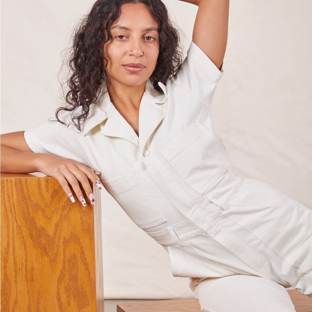 Big Bud Press Cream Utility Jumpsuit